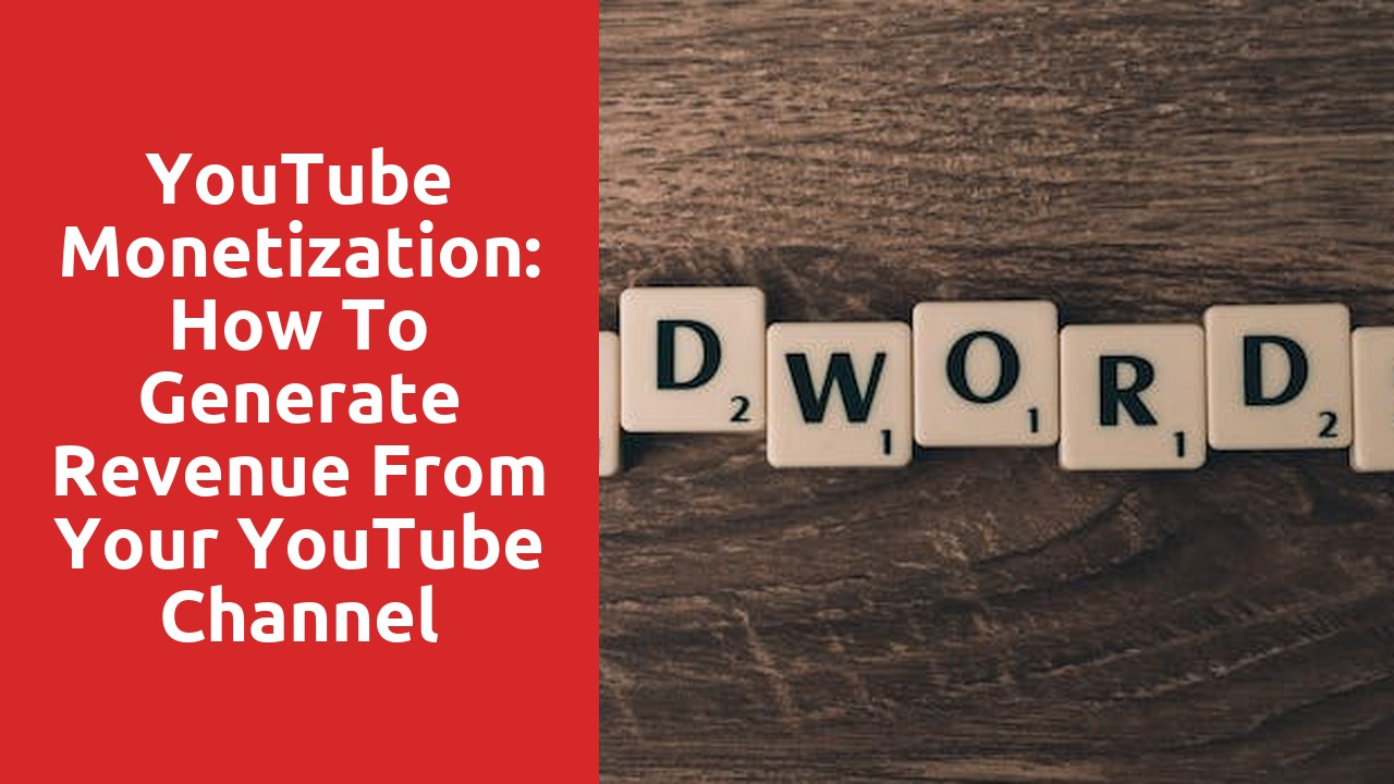 YouTube Monetization: How to Generate Revenue from Your YouTube Channel